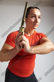 ANGELINA STANDING POSE WITH GUN
